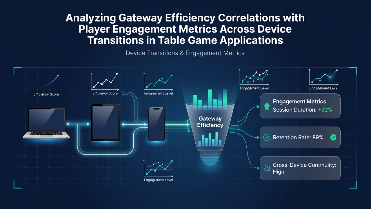 Diagramme zur Analyse von Gateway-Effizienz und Engagement-Metriken in Tischspiel-Apps