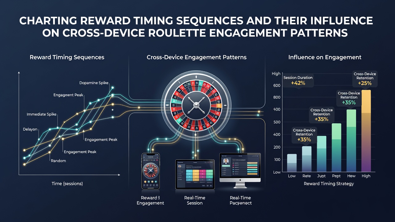 Visualisierung von Engagement-Mustern bei Roulette über Smartphone, Tablet und Desktop mit Fokus auf Belohnungszeitpunkte