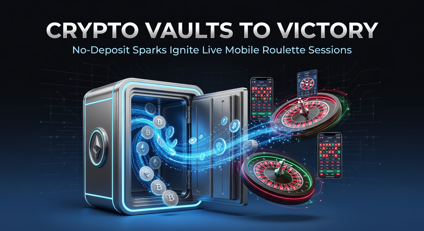 Ein dynamisches Bild von einem Smartphone mit Live-Roulette-Tisch und Krypto-Wallet-Symbolen, die Gewinne symbolisieren