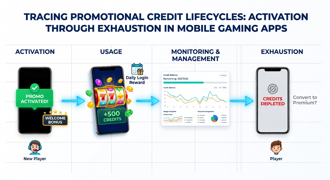 Diagramm zur Verfolgung von Guthaben-Lebenszyklen in mobilen Spiele-Apps